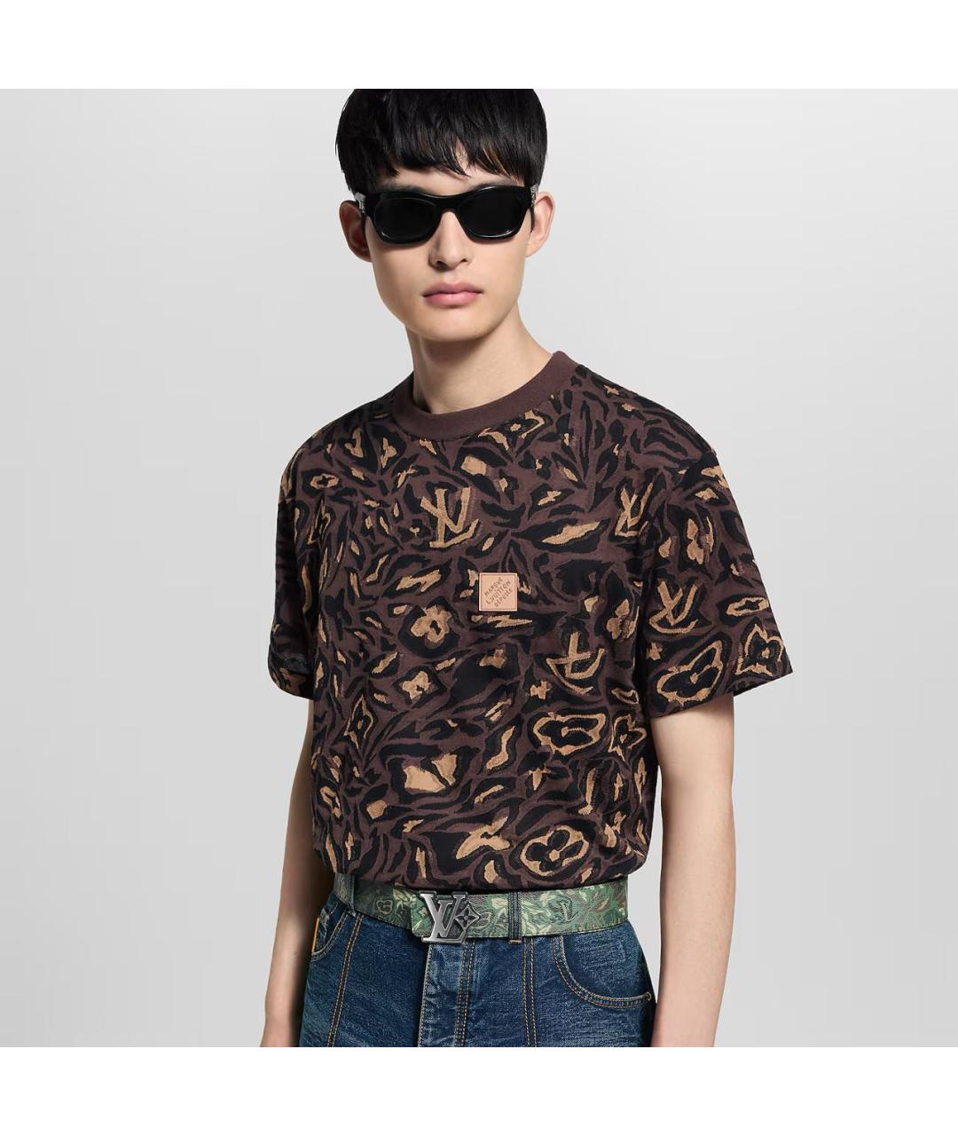 LOUIS VUITTON Зеленый кожаный ремень, фото 5