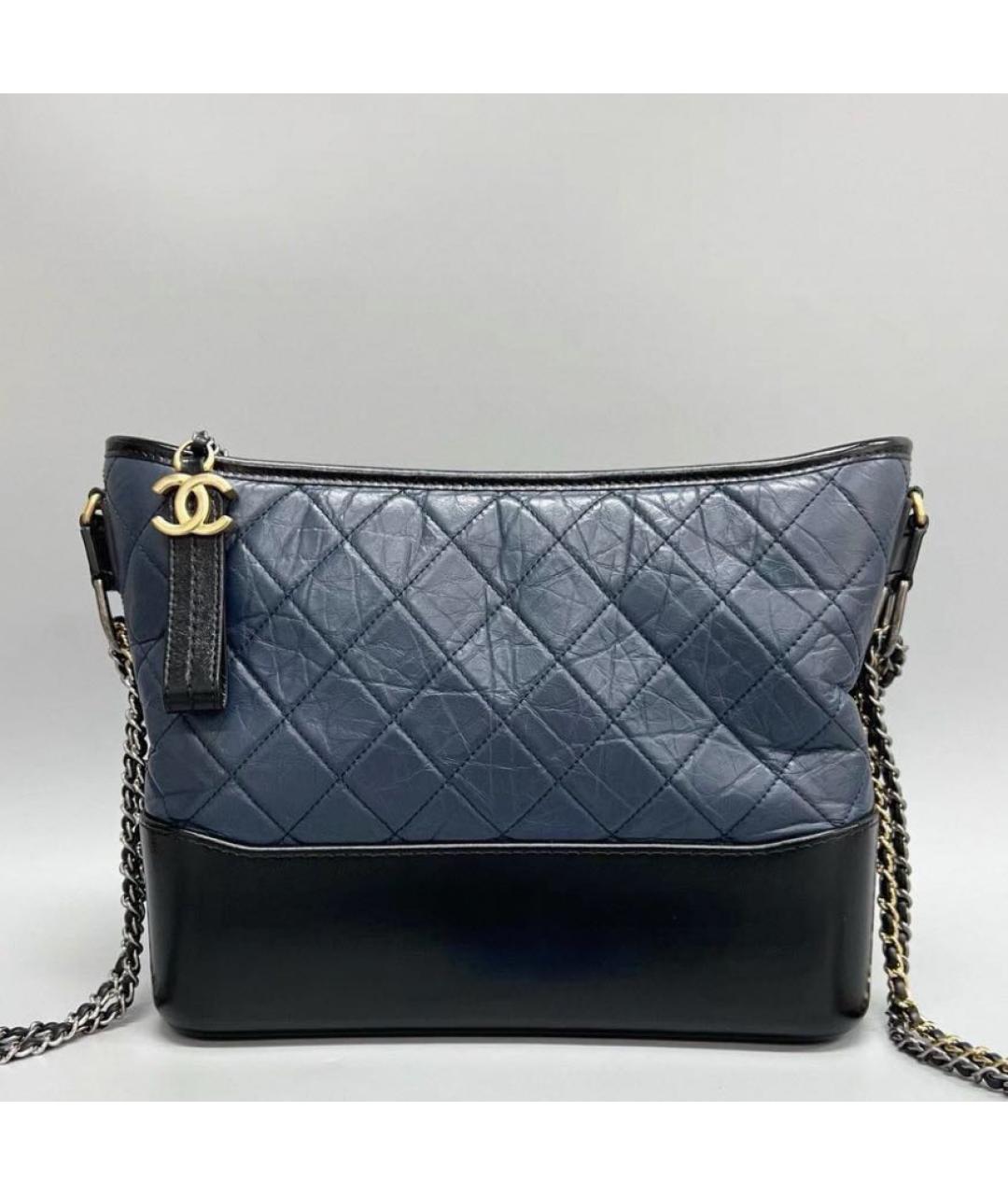 CHANEL Синяя кожаная сумка через плечо, фото 5