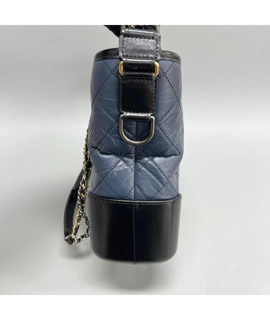 CHANEL Синяя кожаная сумка через плечо, фото 2