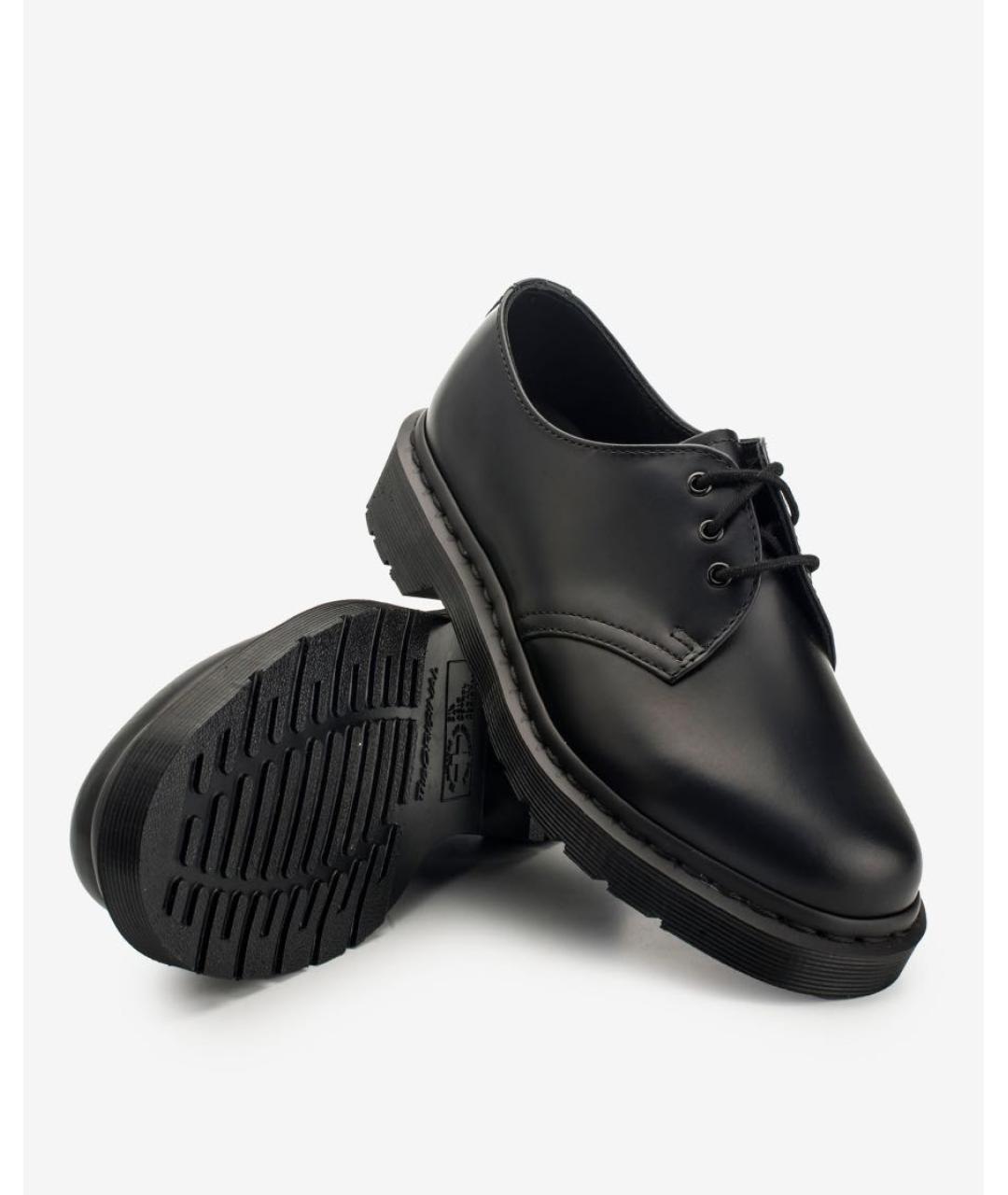 DR. MARTENS Черные кожаные низкие ботинки, фото 4