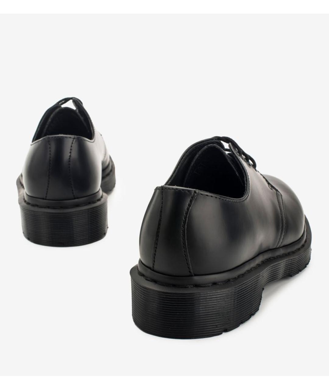 DR. MARTENS Черные кожаные низкие ботинки, фото 3