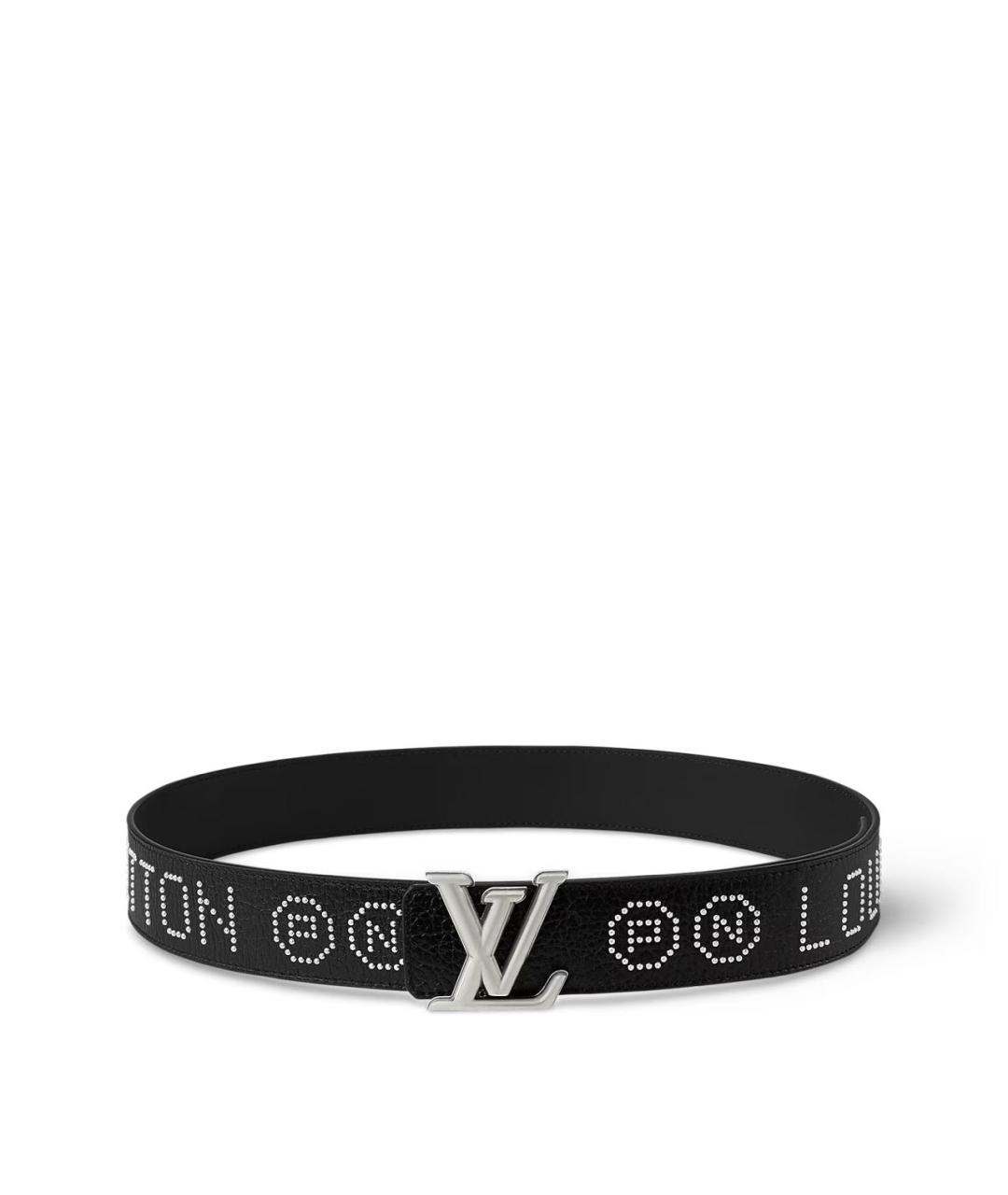 LOUIS VUITTON Черный кожаный ремень, фото 1