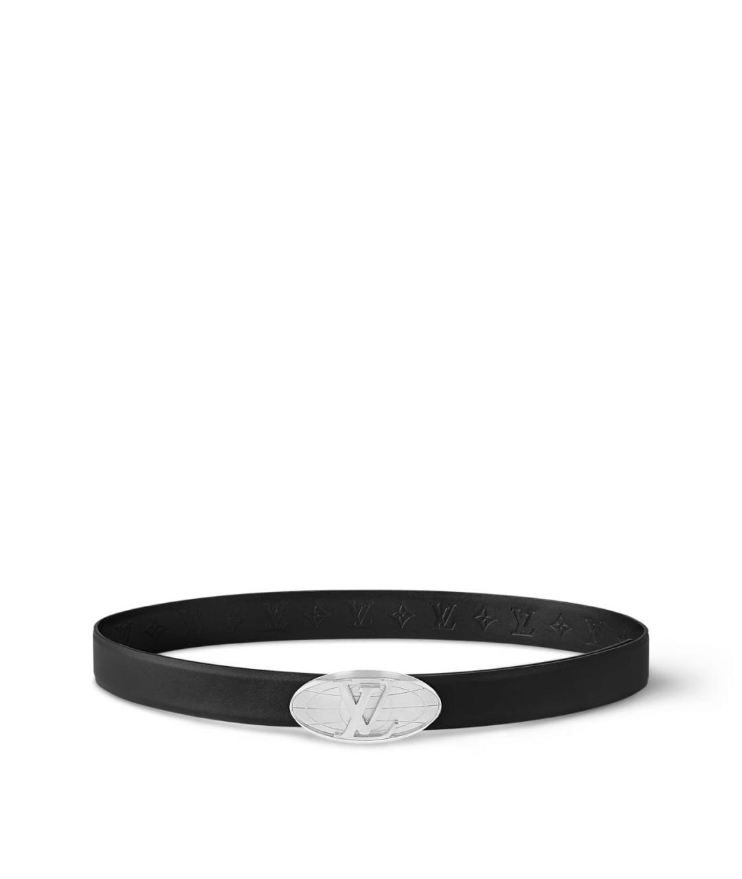 LOUIS VUITTON Черный кожаный ремень, фото 1