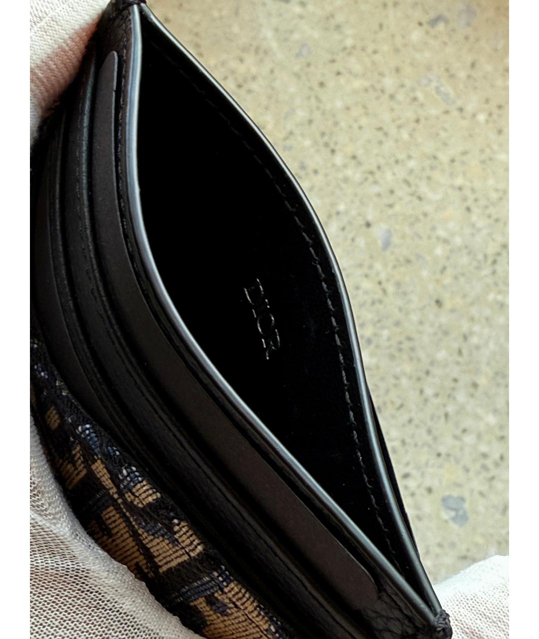 CHRISTIAN DIOR Синий кожаный кардхолдер, фото 4