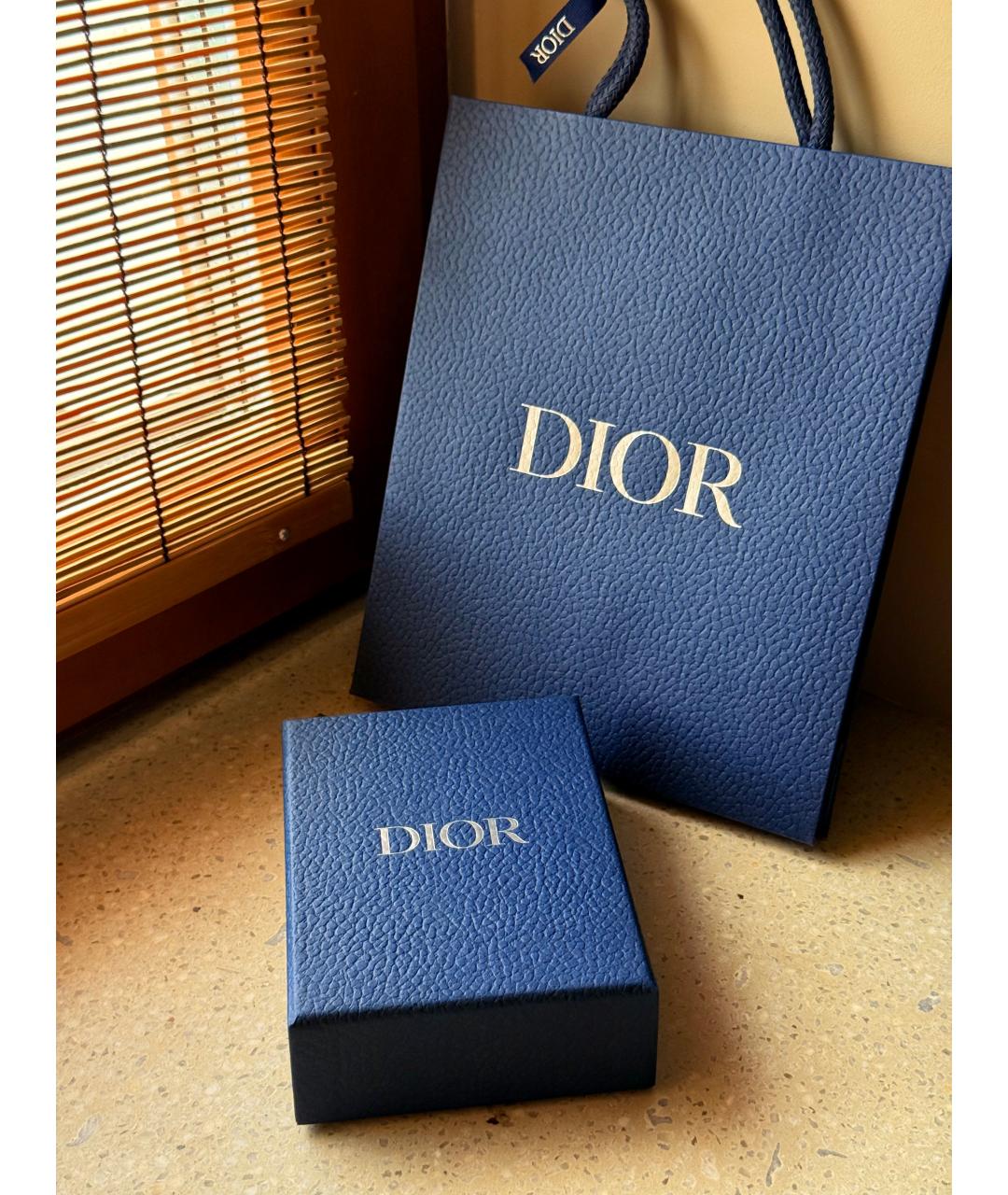 CHRISTIAN DIOR Синий кожаный кардхолдер, фото 7