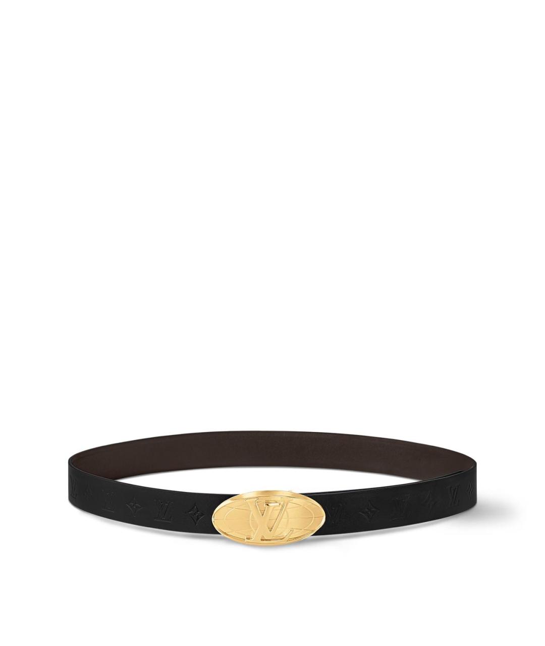 LOUIS VUITTON Коричневый кожаный ремень, фото 3