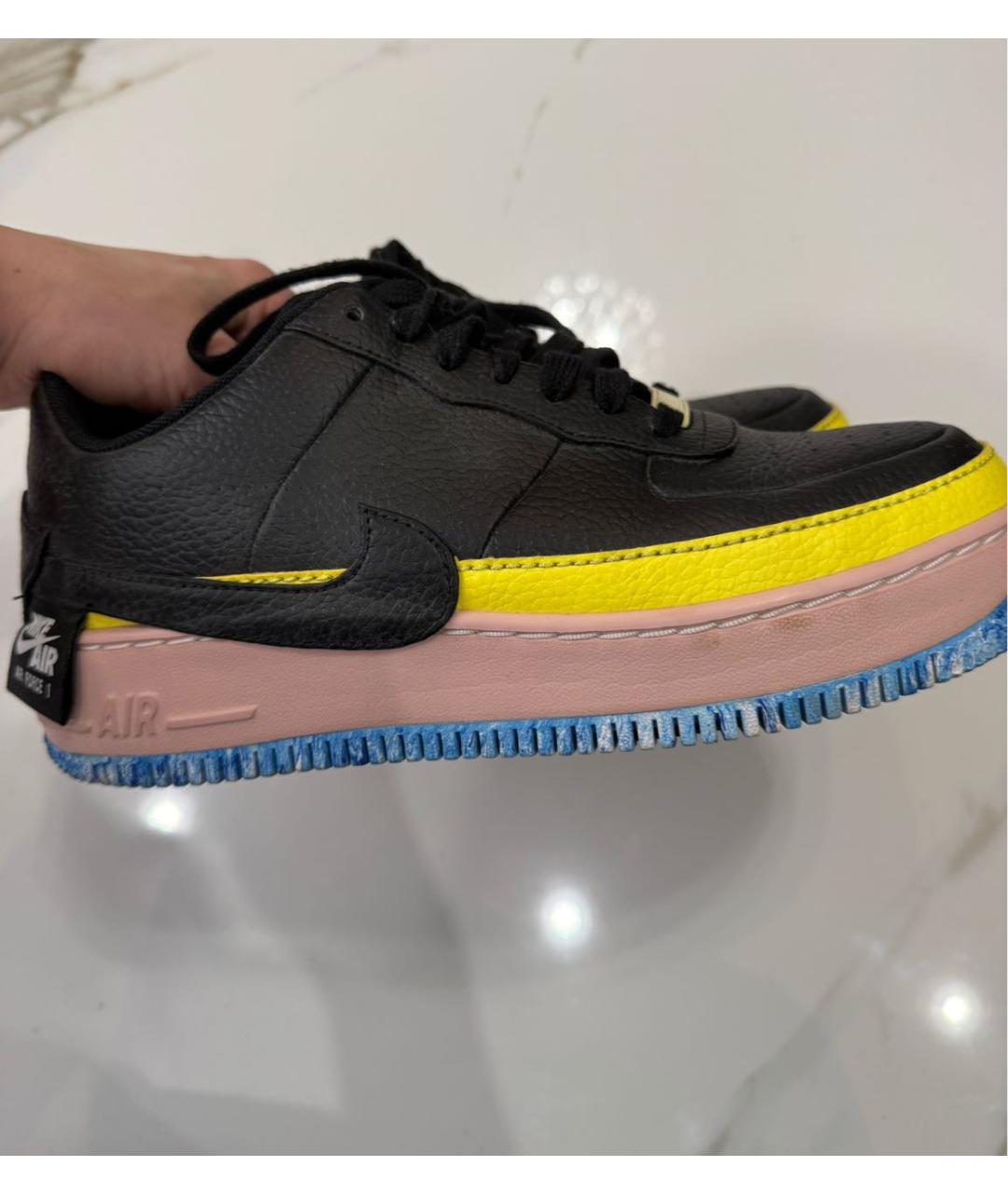 NIKE Черные кожаные кроссовки, фото 5