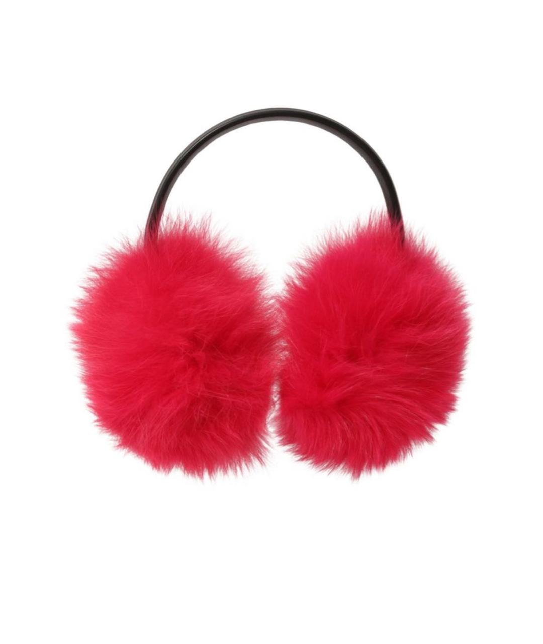 YVES SALOMON Розовые кожаные наушники, фото 1