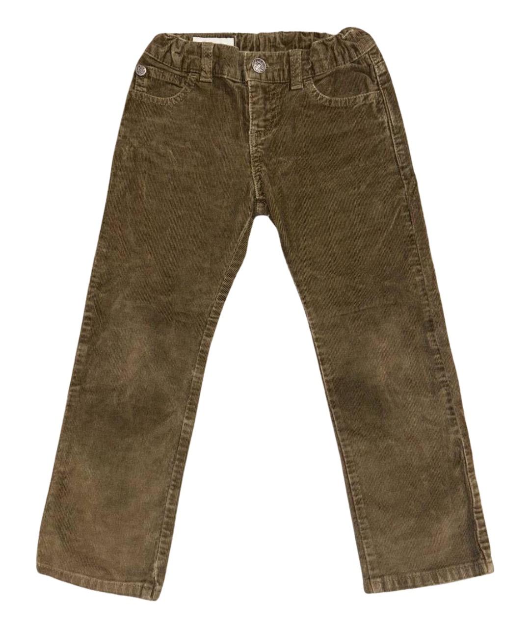 GUCCI Коричневые хлопковые брюки и шорты, фото 1