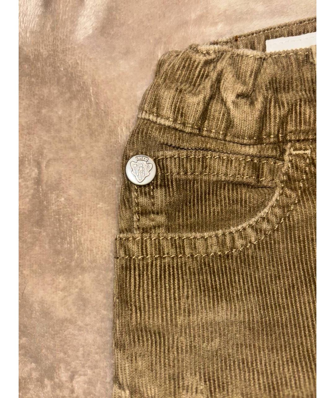 GUCCI Коричневые хлопковые брюки и шорты, фото 5