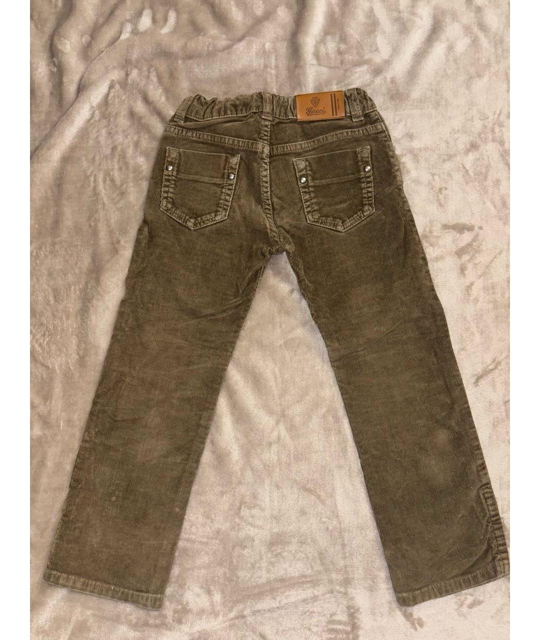 GUCCI Коричневые хлопковые брюки и шорты, фото 2