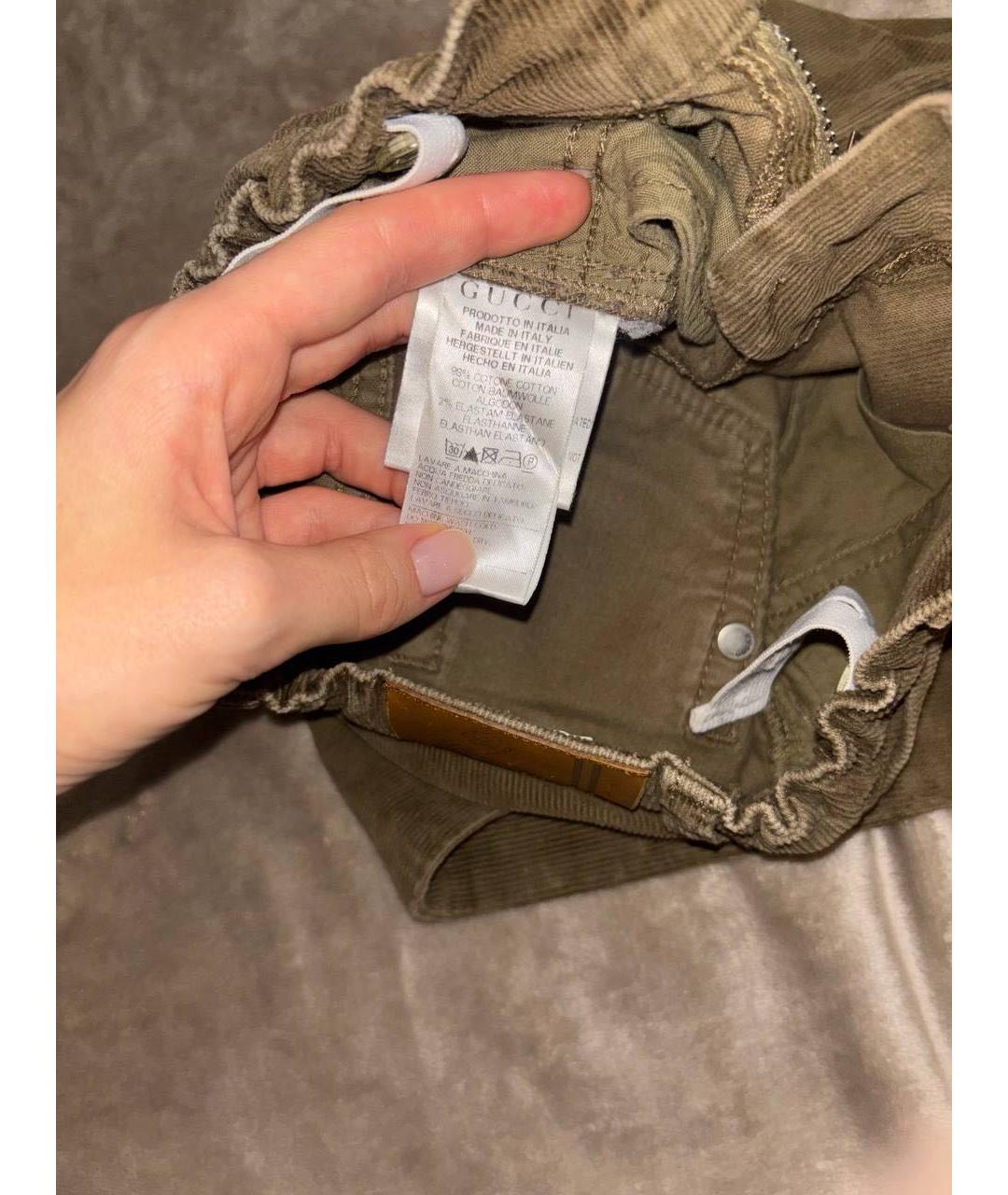 GUCCI Коричневые хлопковые брюки и шорты, фото 7