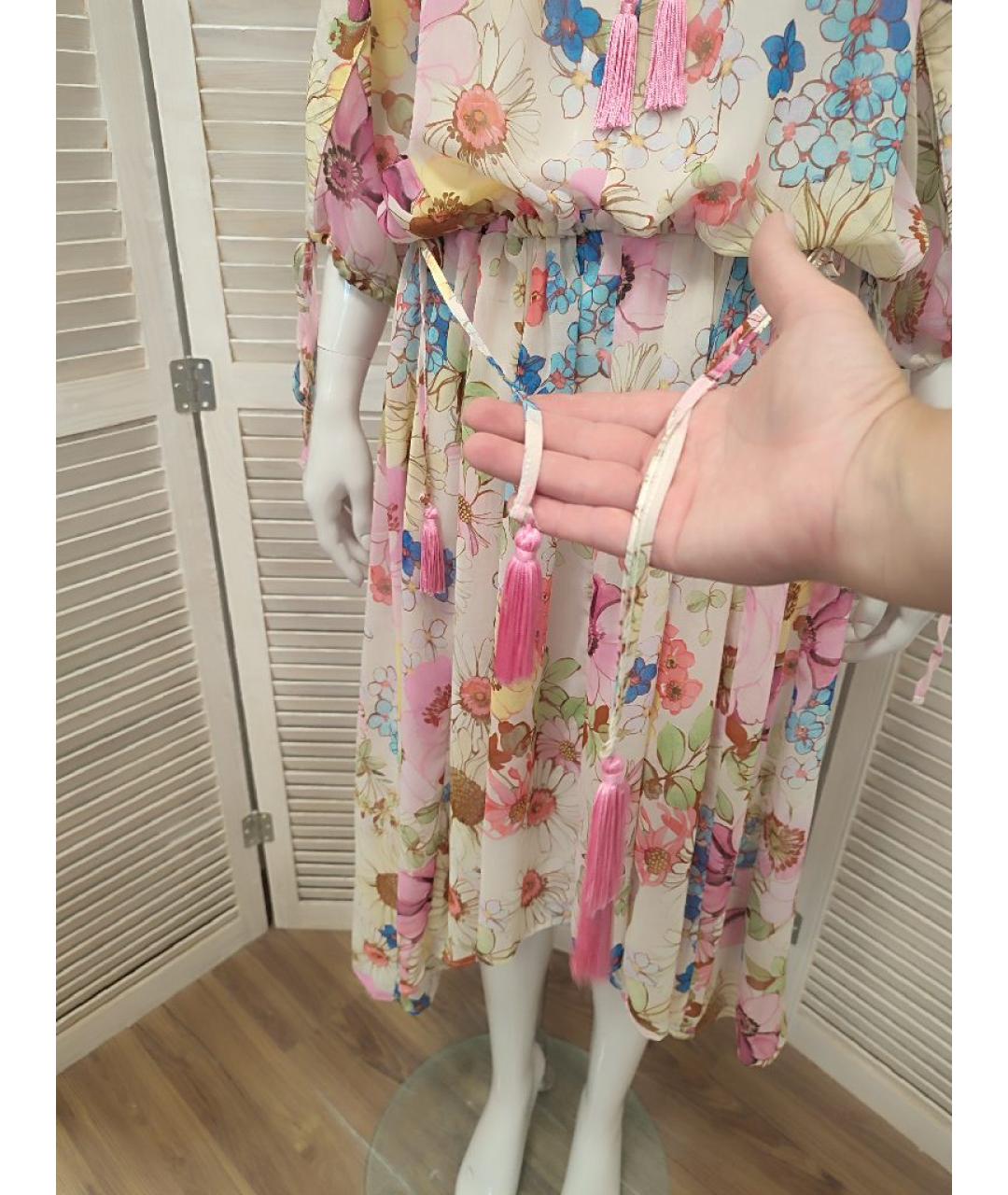 TWIN-SET Мульти полиэстеровое платье, фото 5