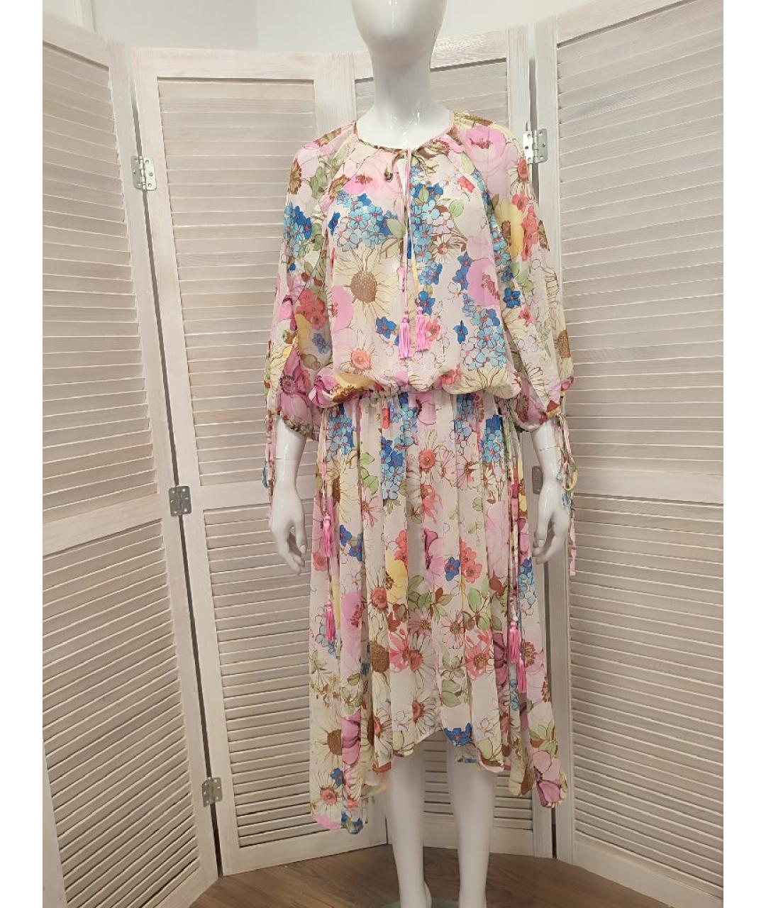 TWIN-SET Мульти полиэстеровое платье, фото 10