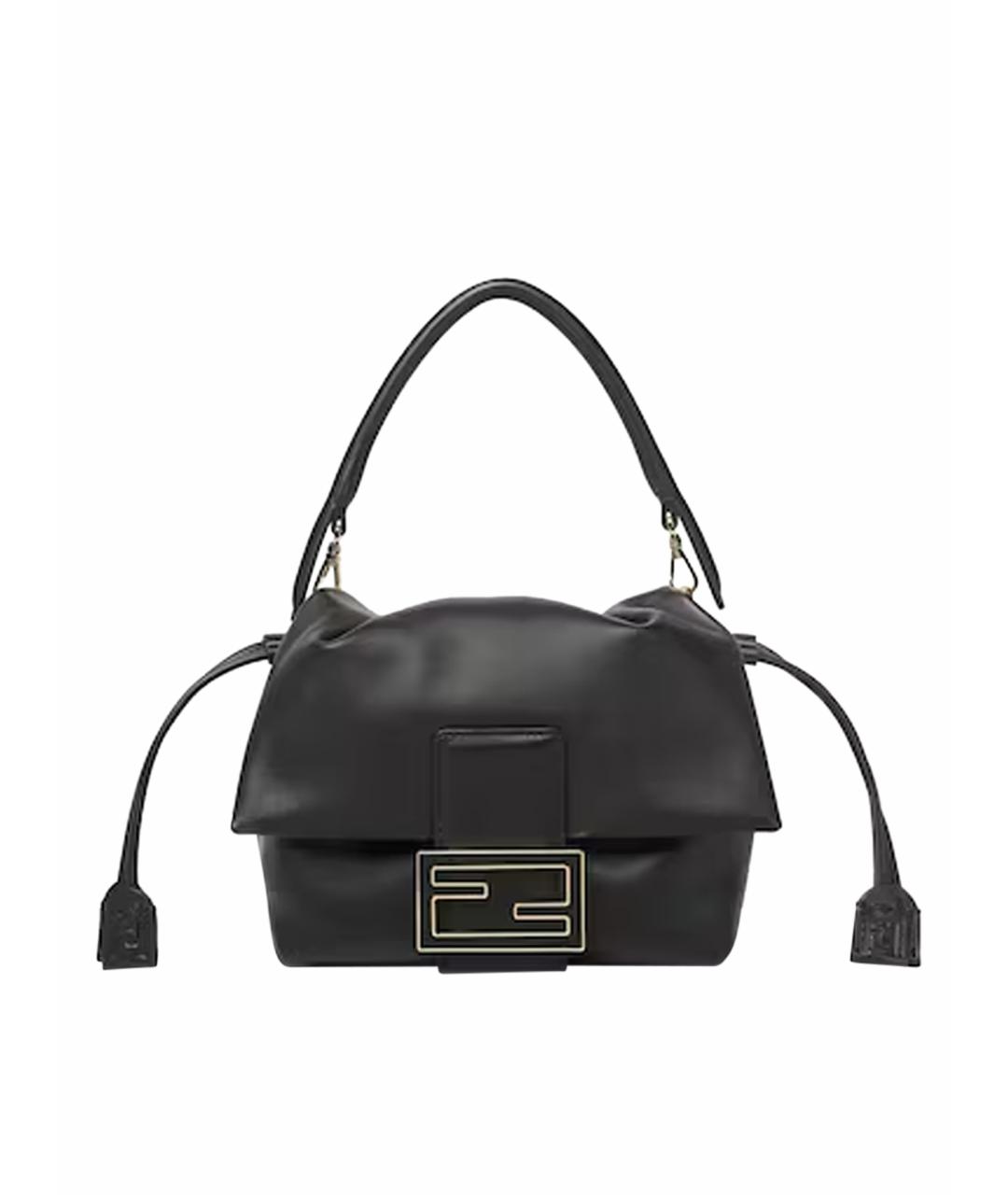 FENDI Черная кожаная сумка через плечо, фото 1