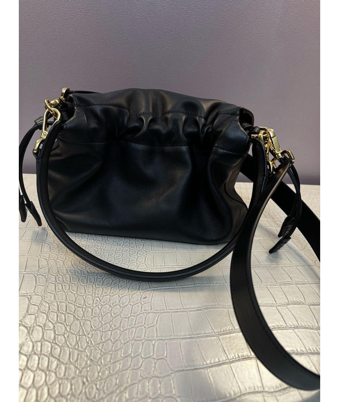 FENDI Черная кожаная сумка через плечо, фото 2