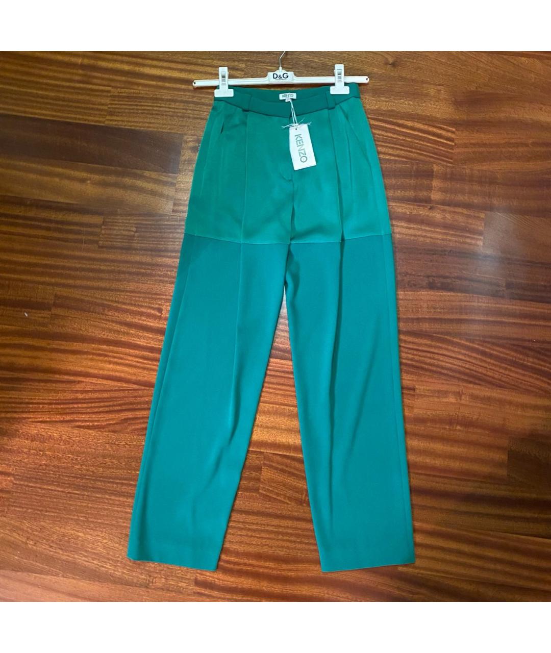 KENZO Зеленые брюки широкие, фото 9