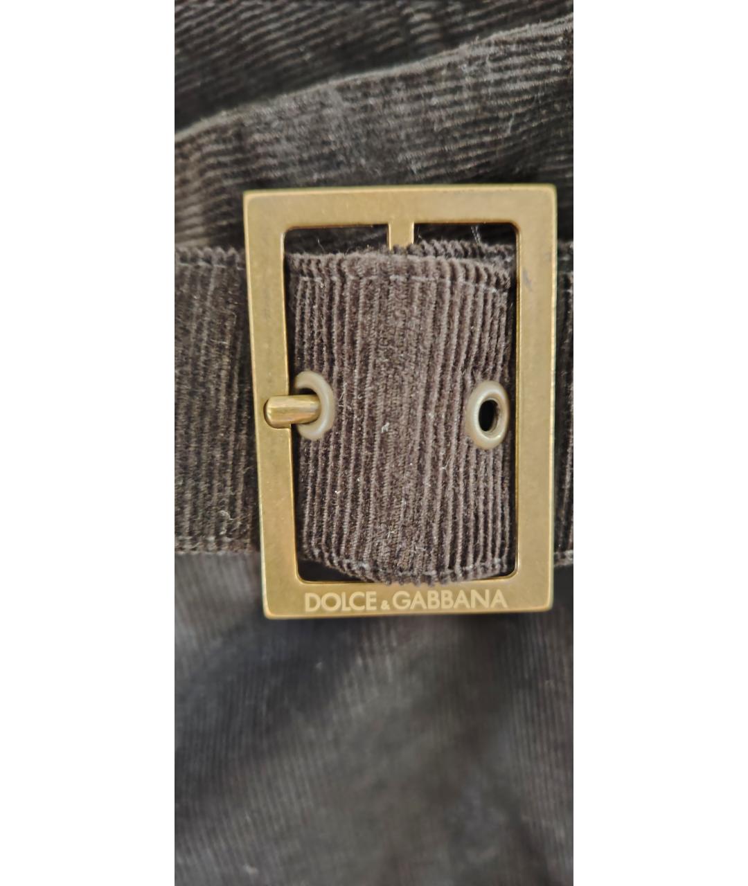 DOLCE&GABBANA Черные хлопковые прямые брюки, фото 8