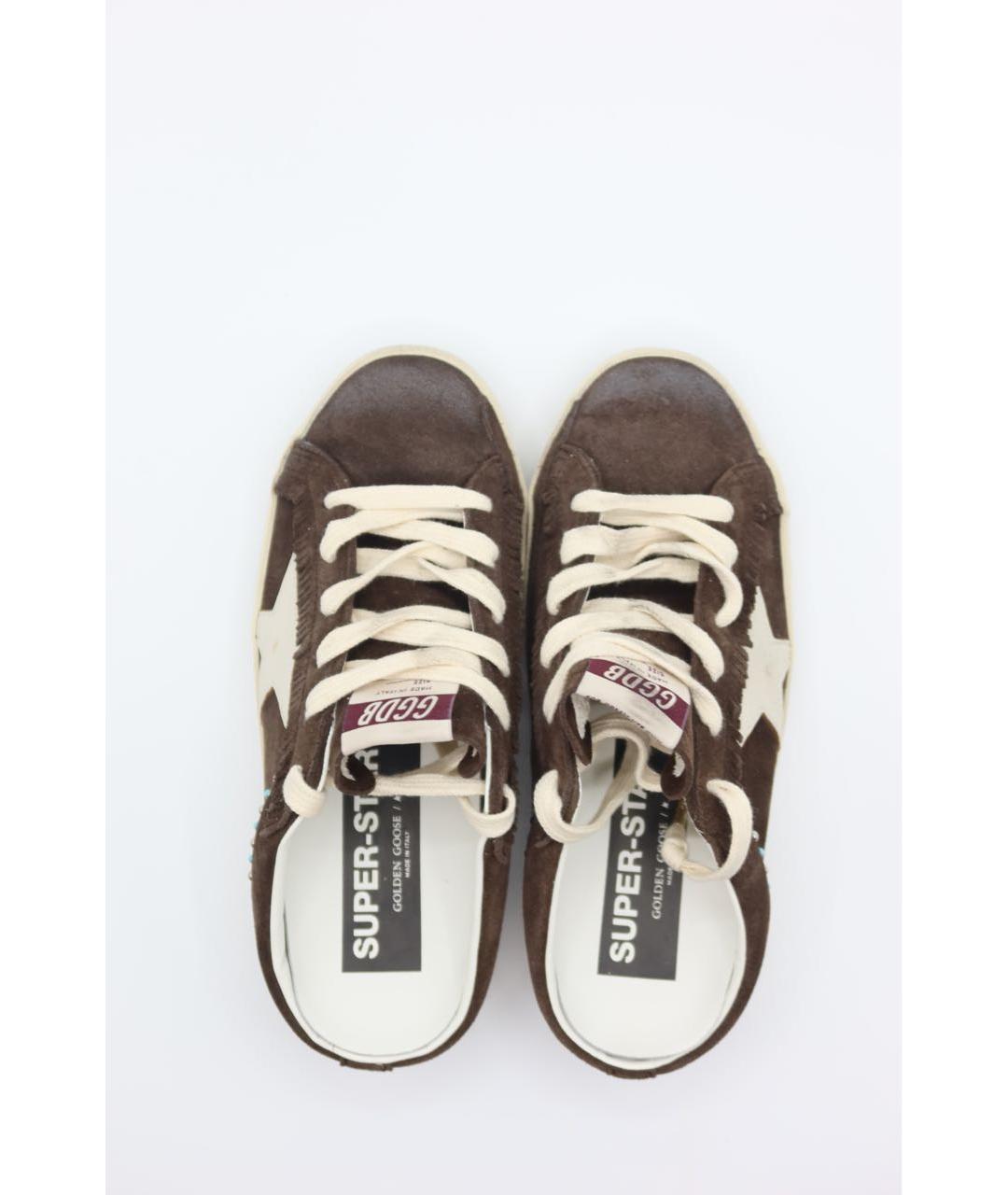 GOLDEN GOOSE DELUXE BRAND Коричневые замшевые мюли, фото 6
