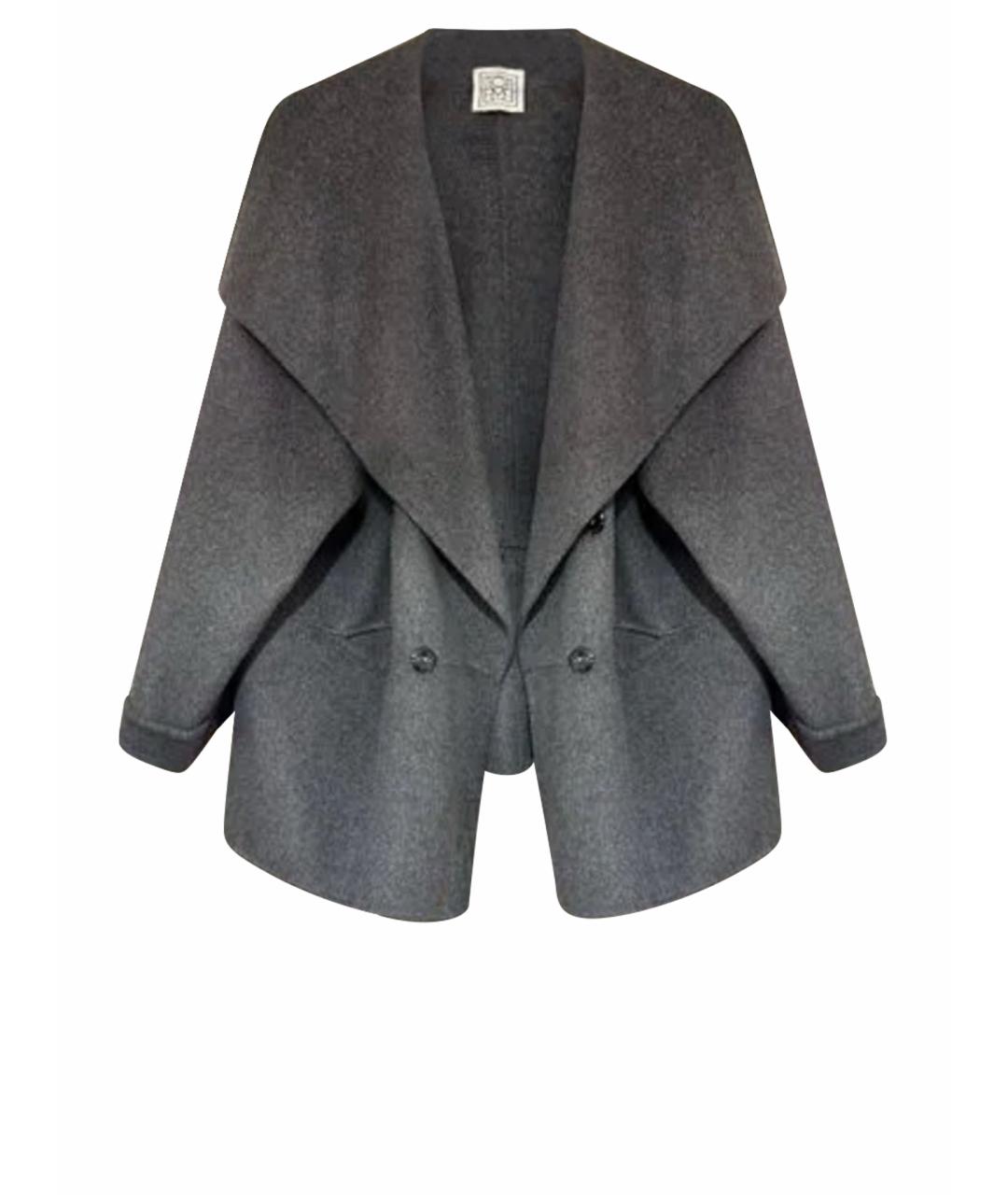 TOTEME Антрацитовое шерстяное пальто, фото 1