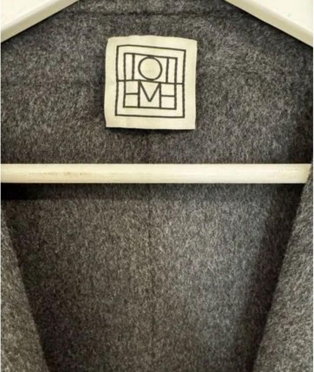 TOTEME Антрацитовое шерстяное пальто, фото 3