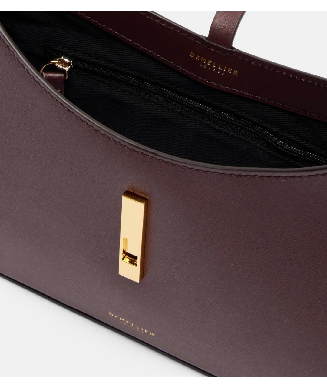DEMELLIER Бордовая кожаная сумка с короткими ручками, фото 6