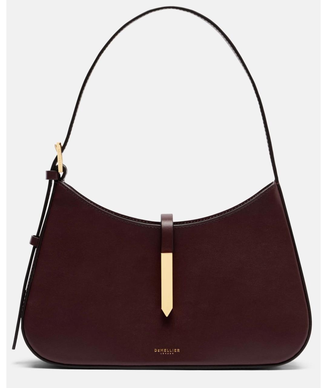 DEMELLIER Бордовая кожаная сумка с короткими ручками, фото 7