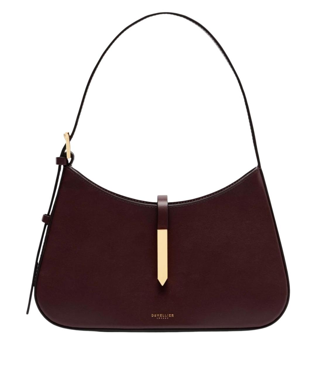 DEMELLIER Бордовая кожаная сумка с короткими ручками, фото 1
