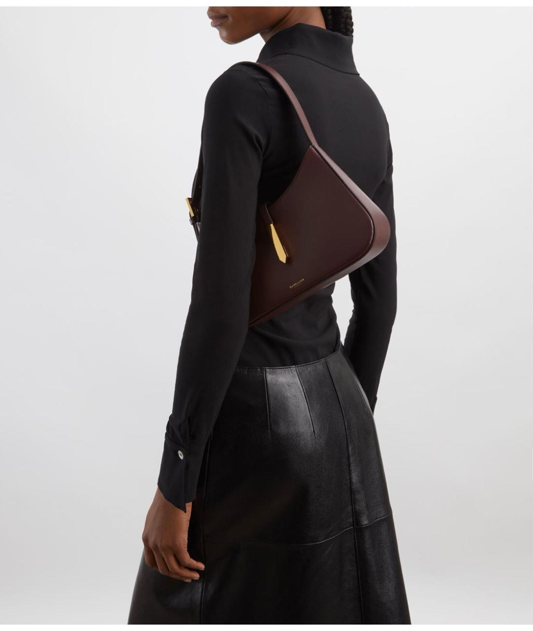 DEMELLIER Бордовая кожаная сумка с короткими ручками, фото 8