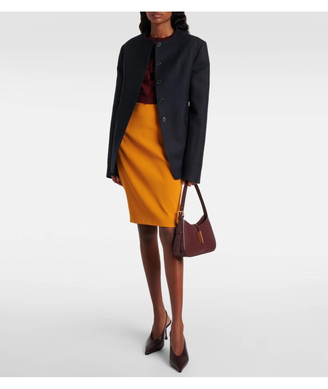 DEMELLIER Бордовая кожаная сумка с короткими ручками, фото 4