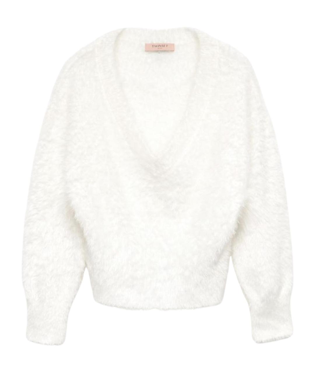 TWIN-SET Белый полиамидовый джемпер / свитер, фото 1