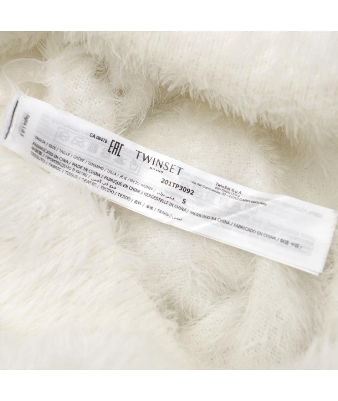 TWIN-SET Белый полиамидовый джемпер / свитер, фото 5