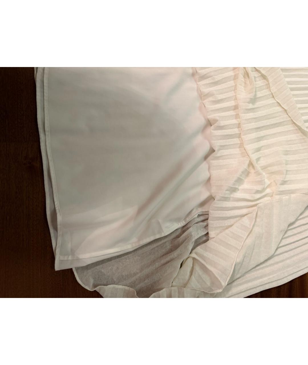 THEORY Белая полиэстеровая юбка макси, фото 5