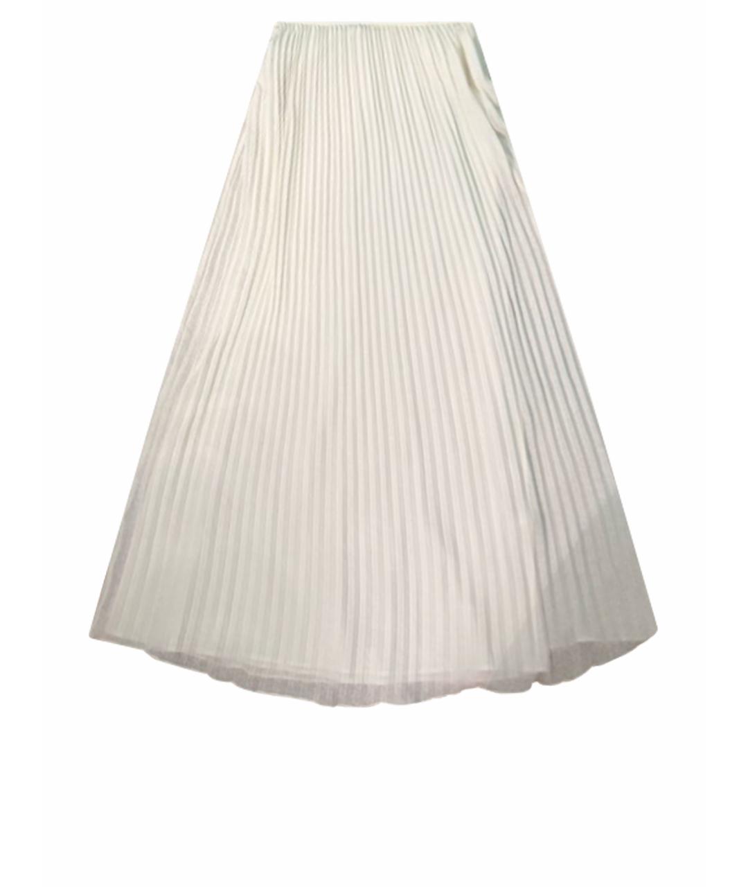THEORY Белая полиэстеровая юбка макси, фото 6