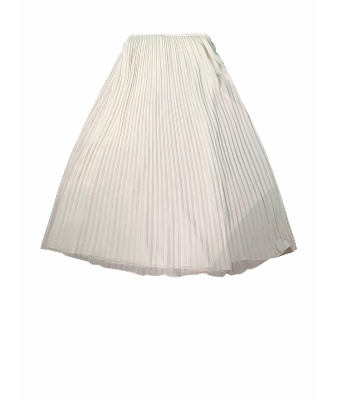THEORY Белая полиэстеровая юбка макси, фото 1