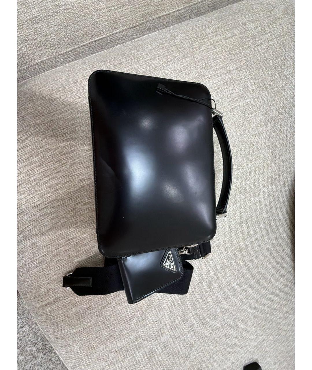 PRADA Черная кожаная сумка на плечо, фото 2