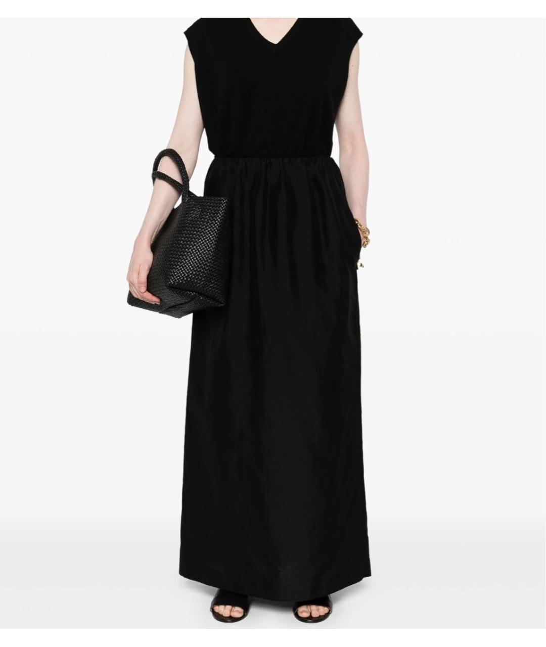 THE ROW Черная шелковая юбка макси, фото 3