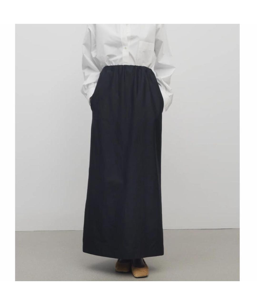 THE ROW Черная шелковая юбка макси, фото 2