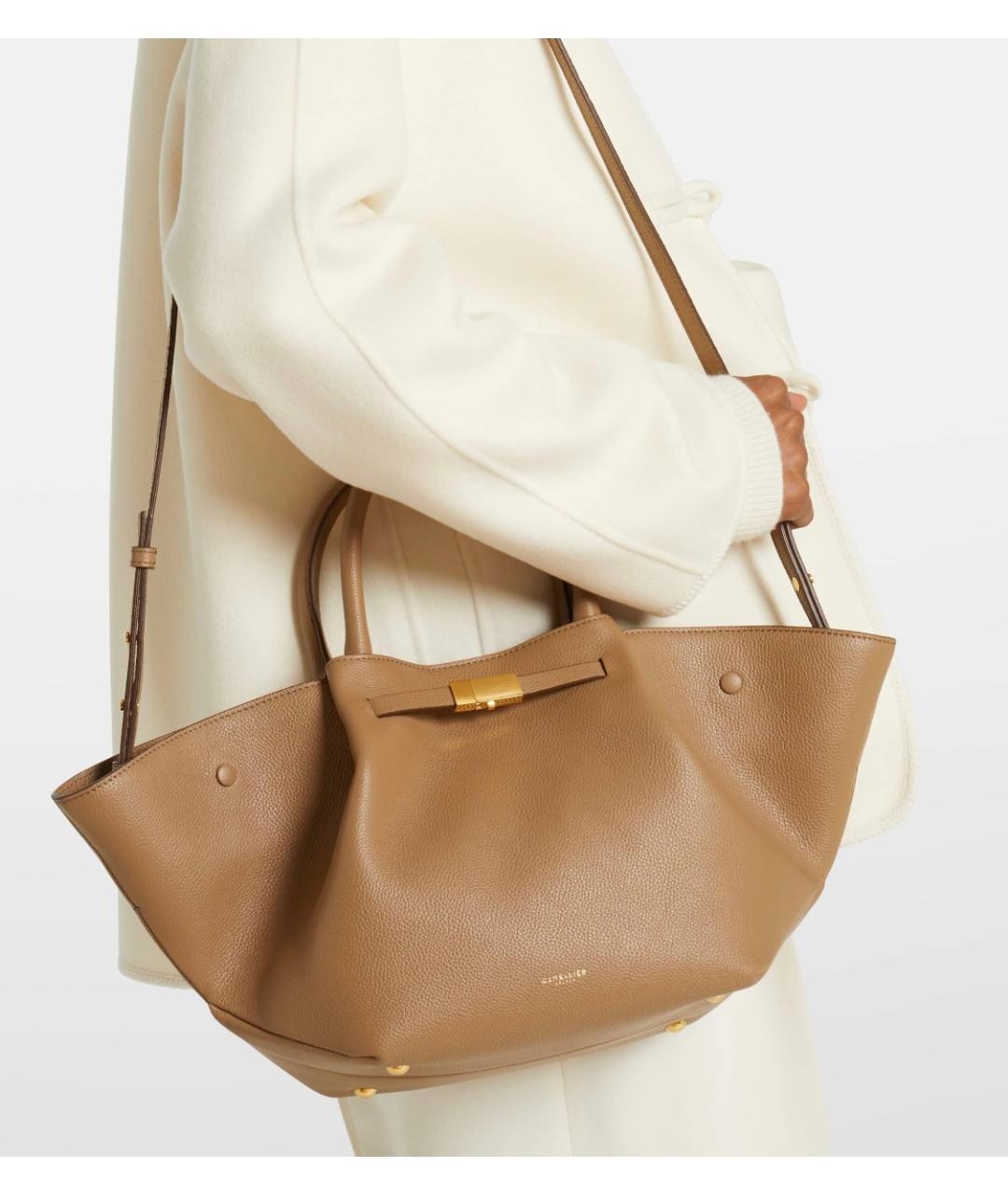 DEMELLIER Бежевая кожаная сумка тоут, фото 2