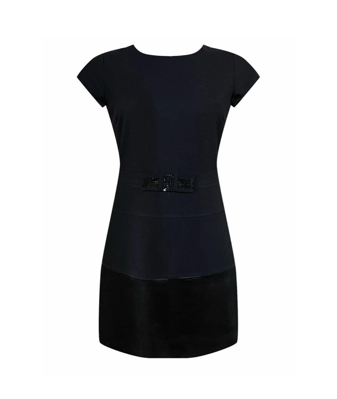 BLUMARINE Черное шерстяное повседневное платье, фото 1