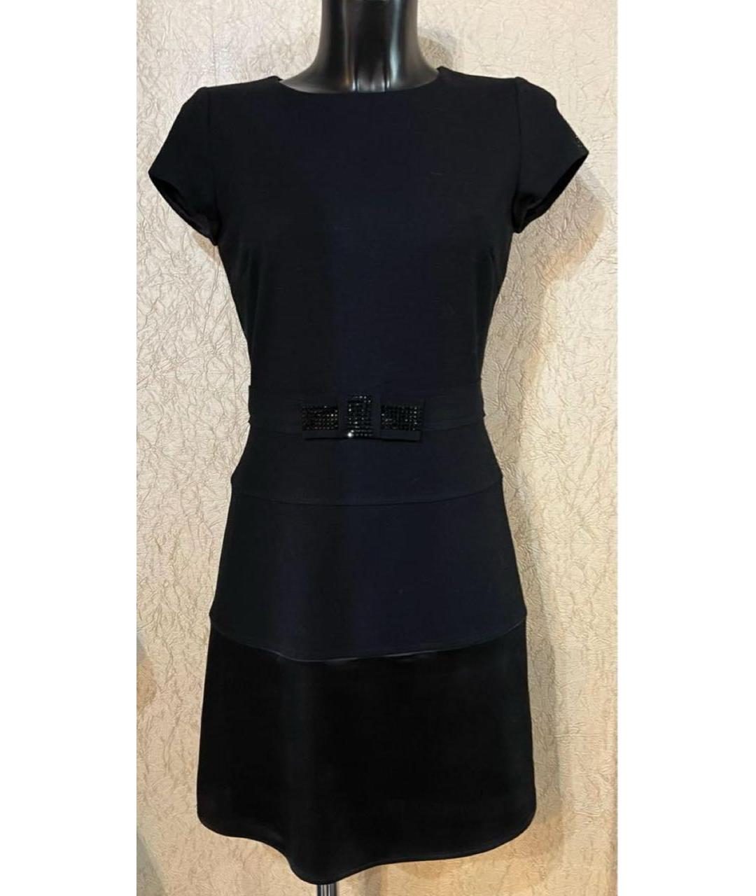 BLUMARINE Черное шерстяное повседневное платье, фото 7