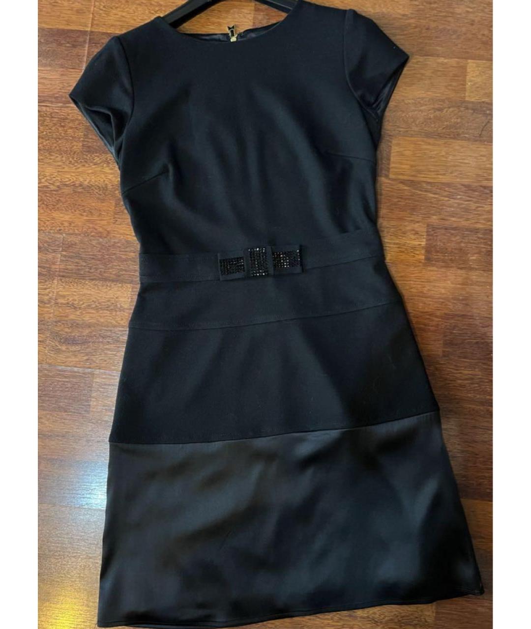 BLUMARINE Черное шерстяное повседневное платье, фото 5