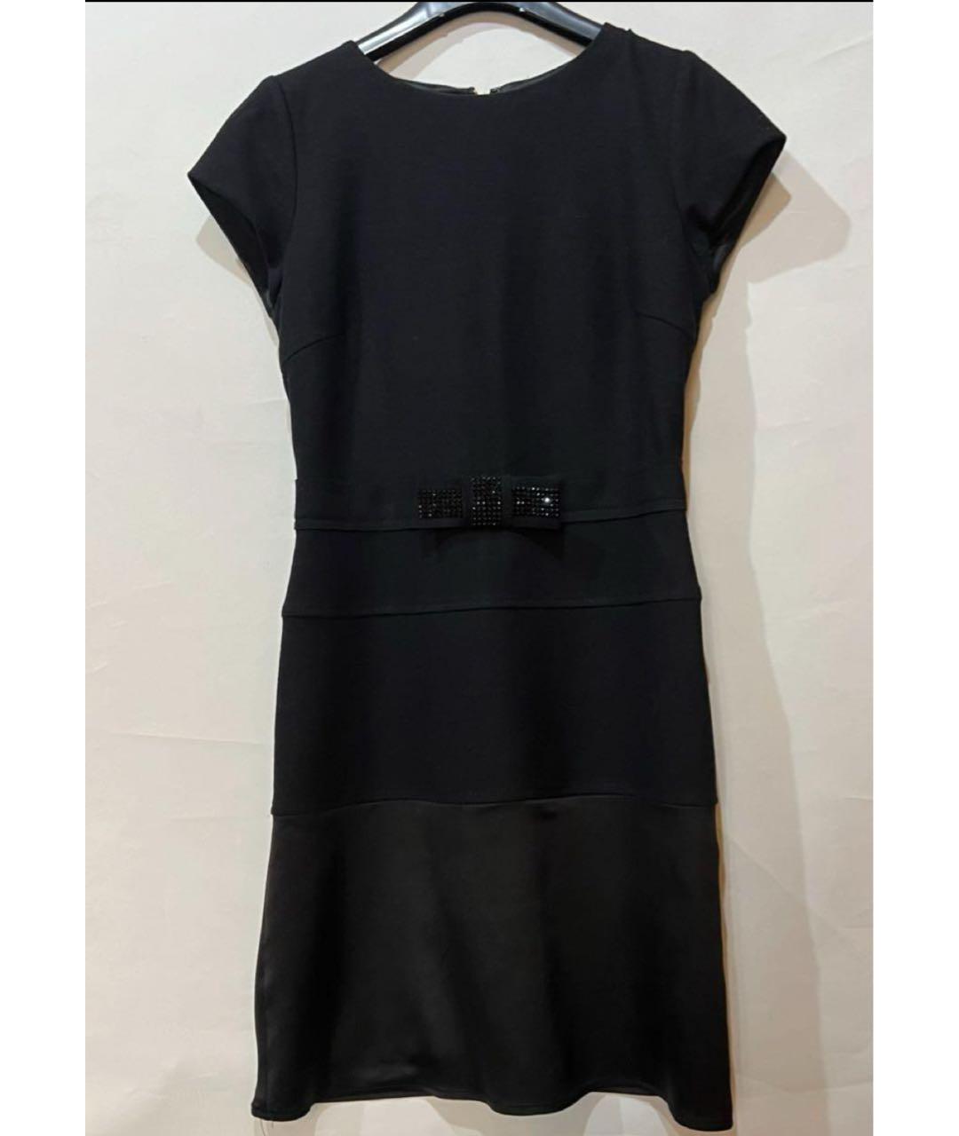 BLUMARINE Черное шерстяное повседневное платье, фото 6