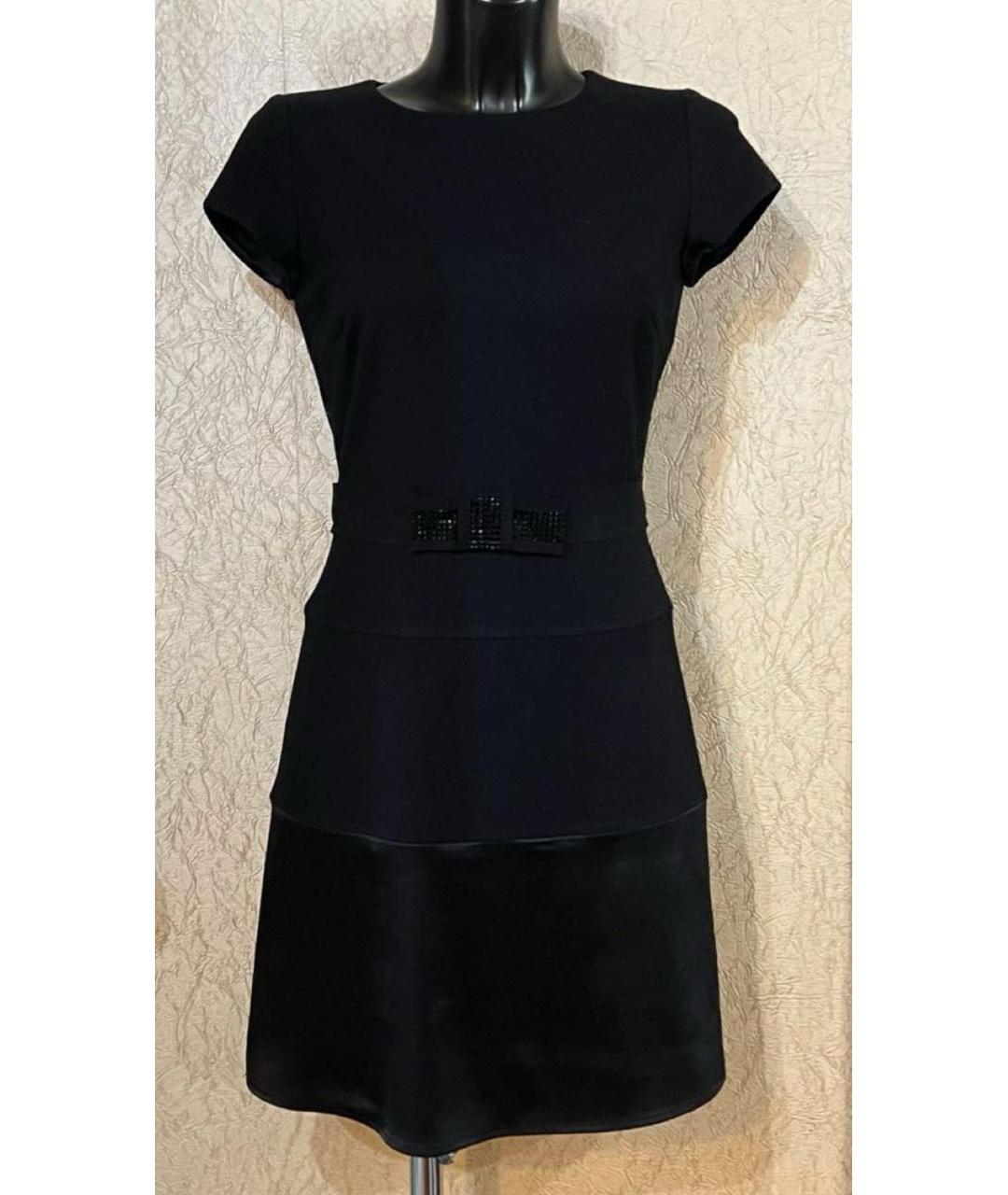 BLUMARINE Черное шерстяное повседневное платье, фото 4