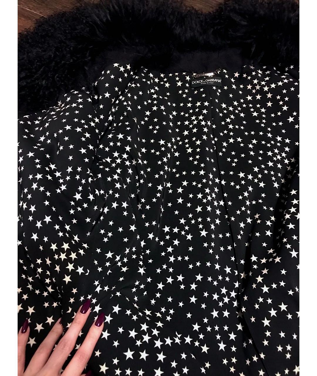 DOLCE&GABBANA Черная меховая шуба, фото 6