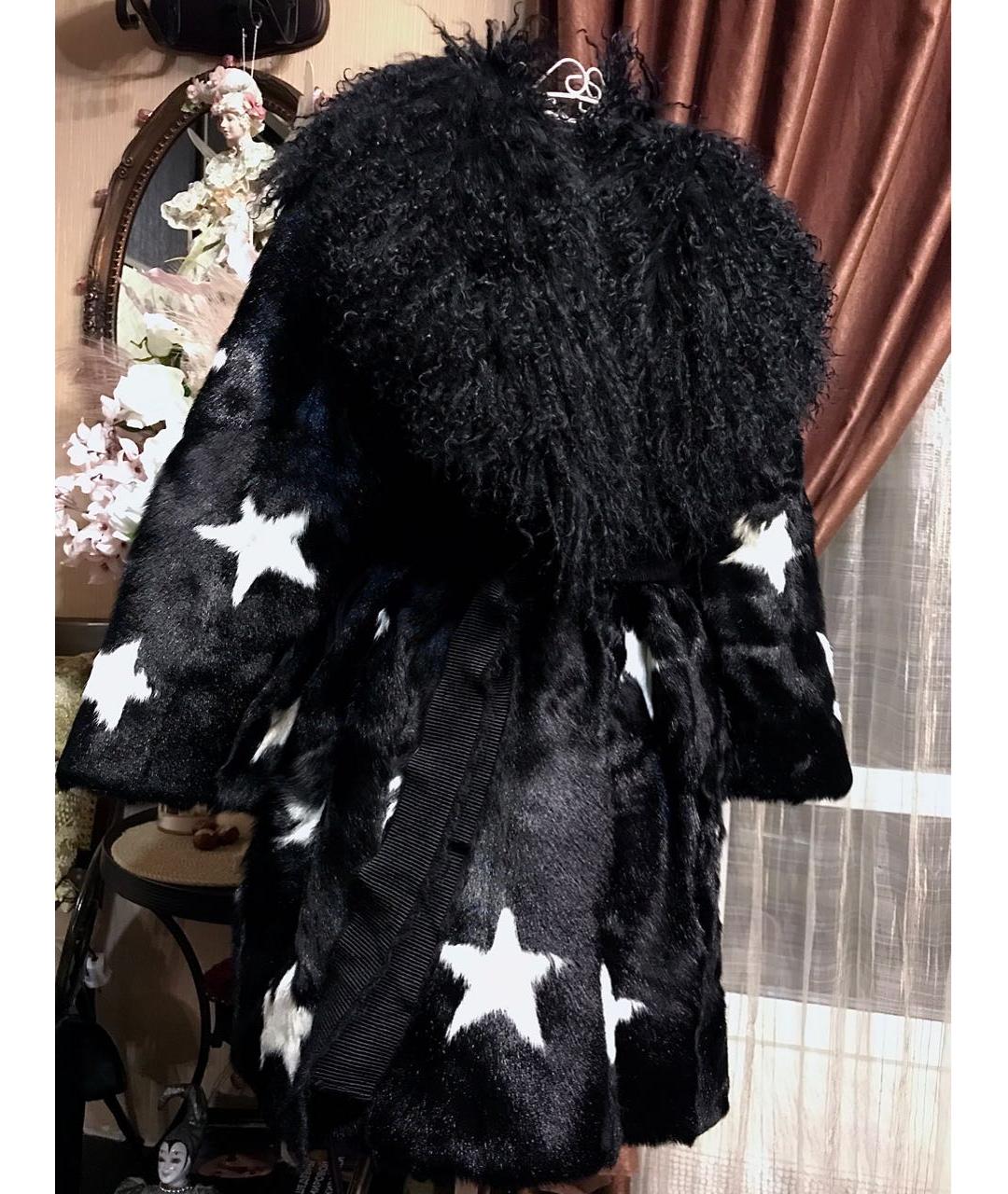 DOLCE&GABBANA Черная меховая шуба, фото 4