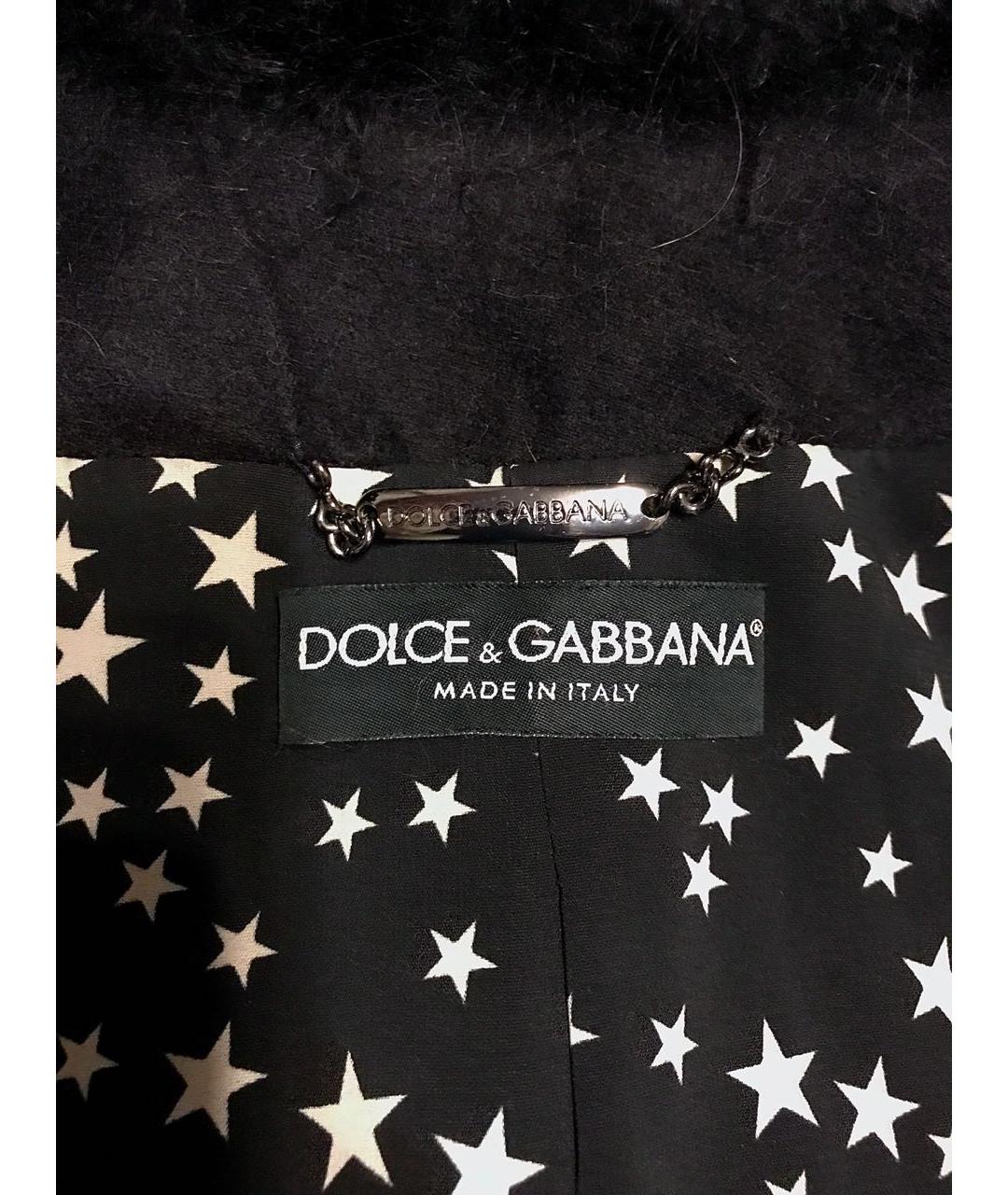 DOLCE&GABBANA Черная меховая шуба, фото 2