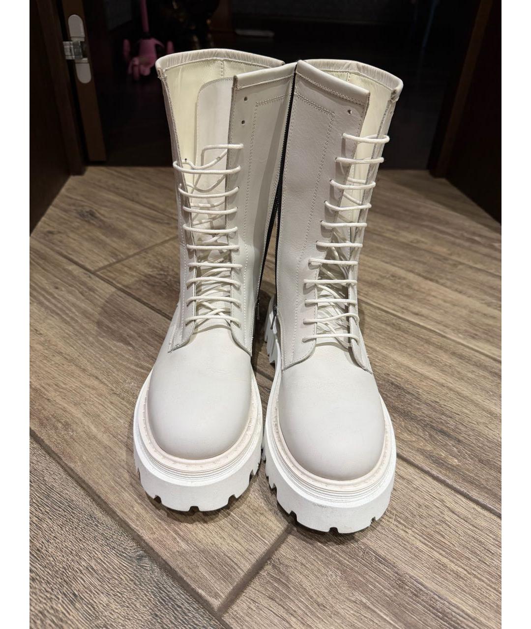 CASADEI Белые кожаные ботинки, фото 2