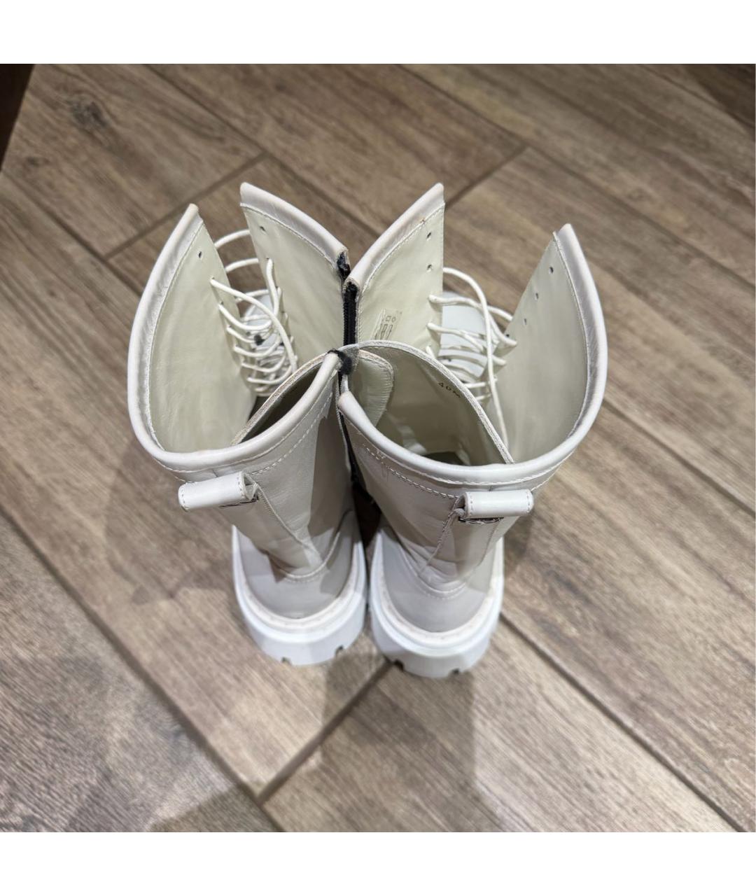 CASADEI Белые кожаные ботинки, фото 4