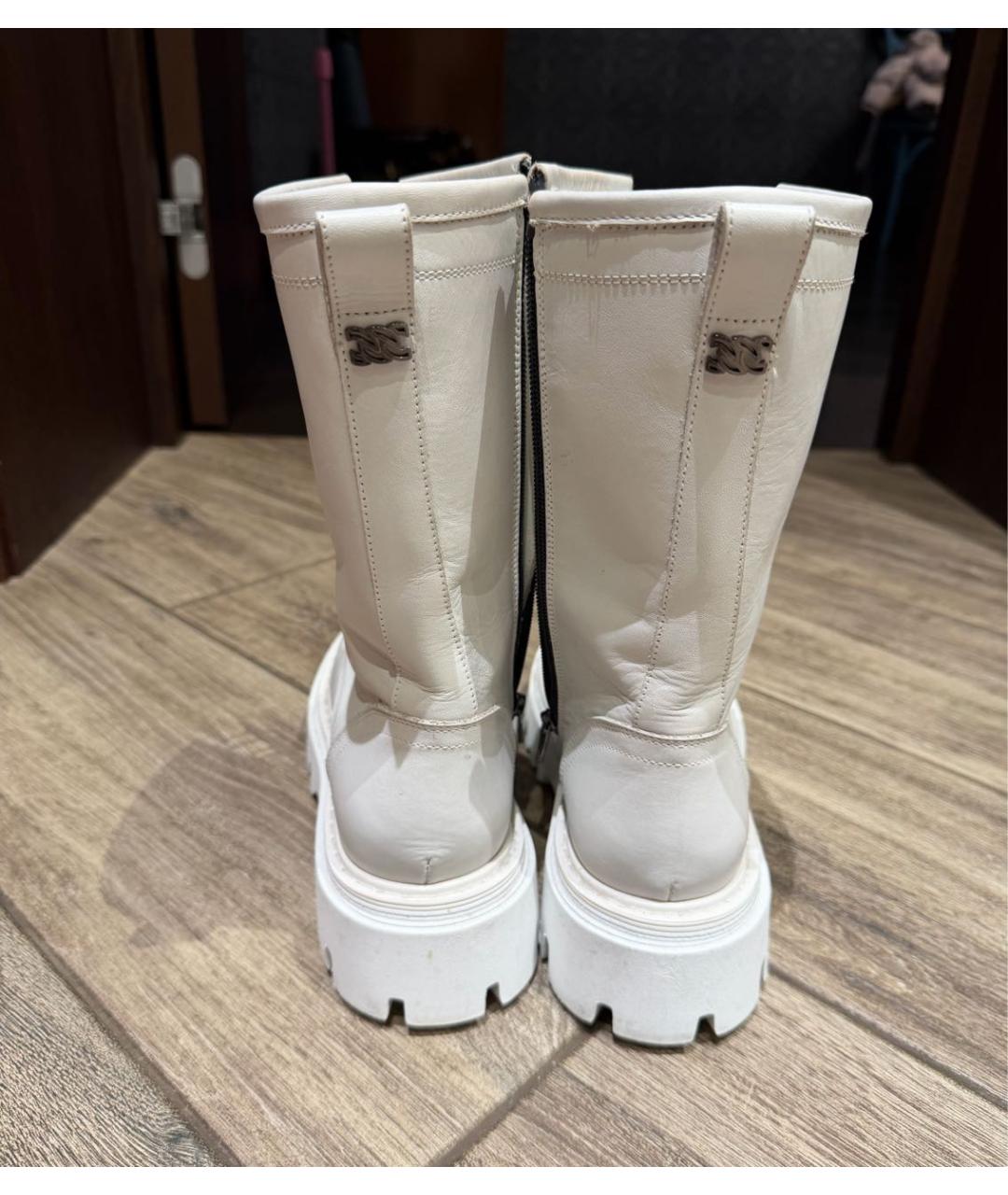 CASADEI Белые кожаные ботинки, фото 3
